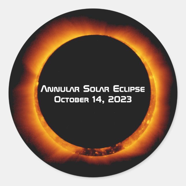 Adesivo Eclipse Solar Anular 2023 (Frente)