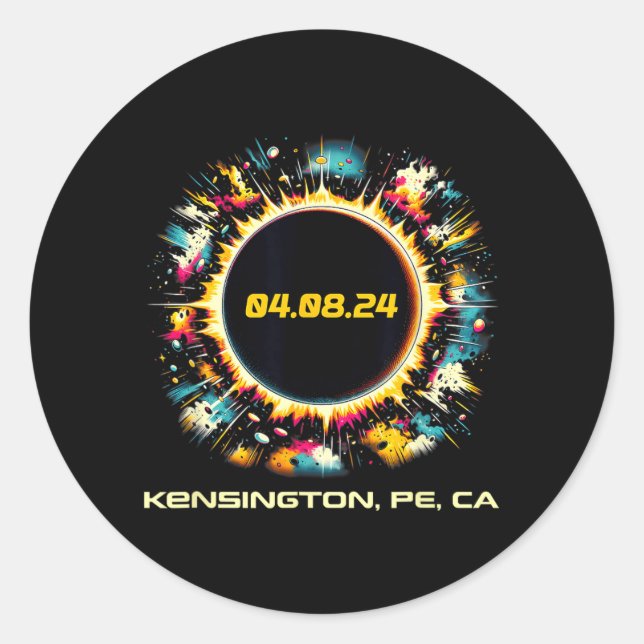 Adesivo Eclipse Solar Colorida Kensington Prince Edward (Frente)