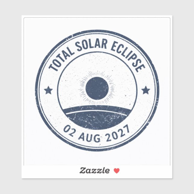 Adesivo Eclipse Solar de 2 de agosto de 2027 (Folha)