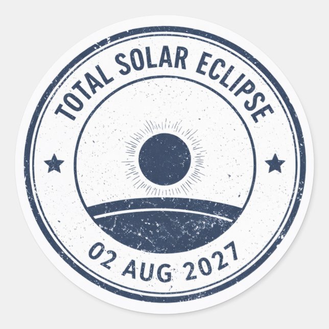 Adesivo Eclipse Solar de 2 de Agosto de 2027 (Frente)