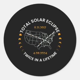 Adesivo Eclipse Solar Duas Vezes Na Vida 2024 Total Solar