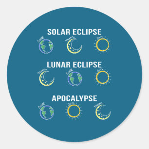 Adesivo Eclipse Solar Eclipse Lunar Apocalipse