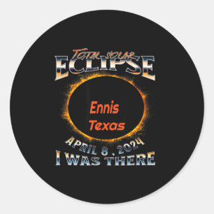 Adesivo Eclipse Solar Ennis Texas Lá