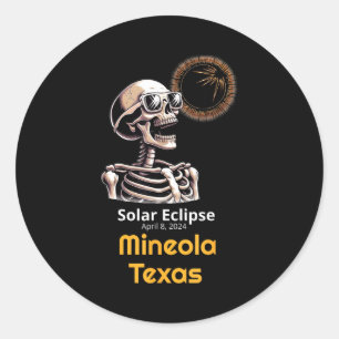 Adesivo Eclipse Solar Esqueleto Mineola Texas