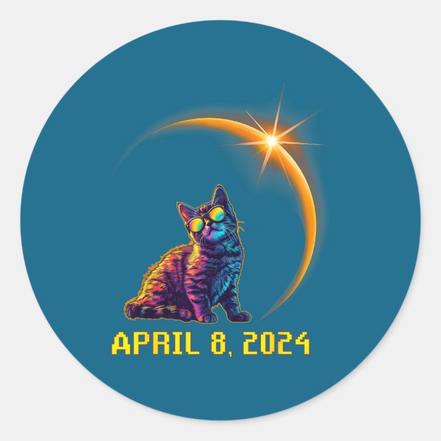 Adesivo Eclipse Solar Gato Eclipse Solar (Frente)