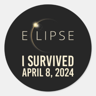 Adesivo Eclipse Solar I Sobreviveu Em 8 De Abril De 2024 T