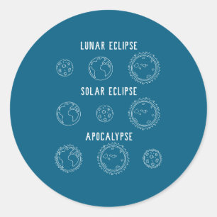 Adesivo Eclipse Solar Lunar Apocalipse Astronomia
