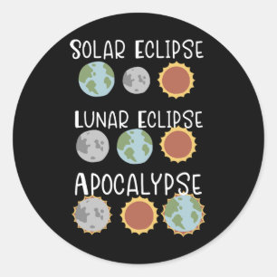 Adesivo Eclipse Solar Lunar E Apocalipse Abril 8 De Abril 