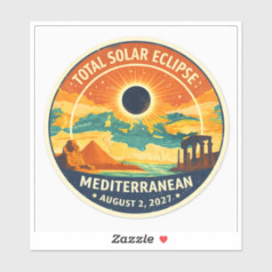 Adesivo Eclipse Solar Mediterrâneo de 2027