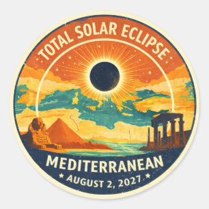 Adesivo Eclipse Solar Mediterrâneo de 2027