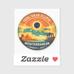 Adesivo Eclipse solar no Mediterrâneo de 2027