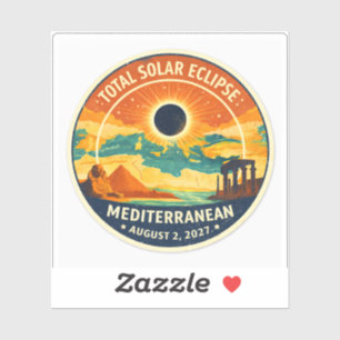 Adesivo Eclipse solar no Mediterrâneo de 2027