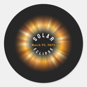 Adesivo Eclipse Solar Parcial American Event 3/29/2025