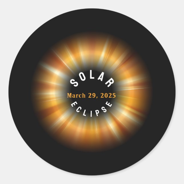 Adesivo Eclipse Solar Parcial American Event 3/29/2025 (Frente)