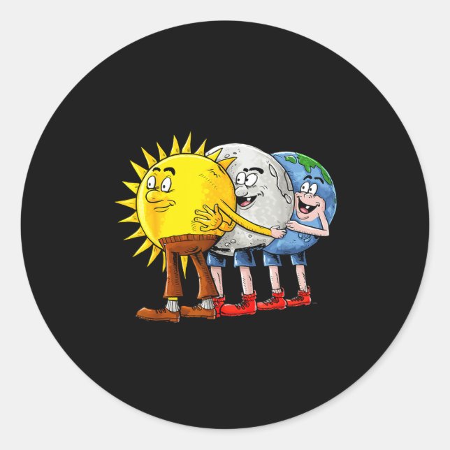 Adesivo Eclipse Solar Terra Lua Sol (Frente)