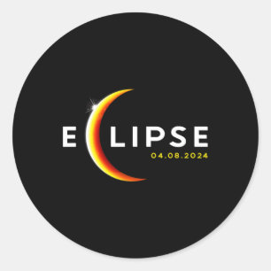Adesivo Eclipse Solar Total 04.08.24 De Abril 8 De 2024 Ec