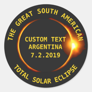 Adesivo Eclipse solar total 2019 Argentina, Ámérica do S
