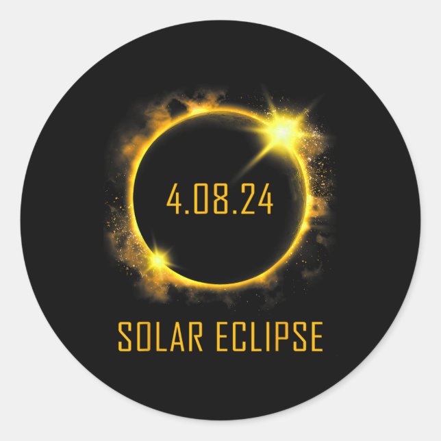 Adesivo Eclipse Solar Total 2024 abril 04.08.24 (Frente)