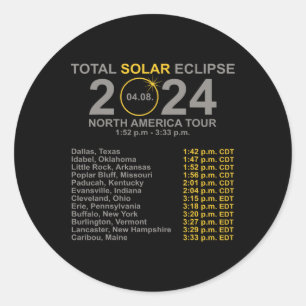 Adesivo Eclipse Solar Total 2024 Abril 8 Caminho Do Eclip