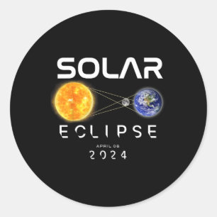Adesivo Eclipse Solar Total 2024 Abril 8 Totalidade Duas V