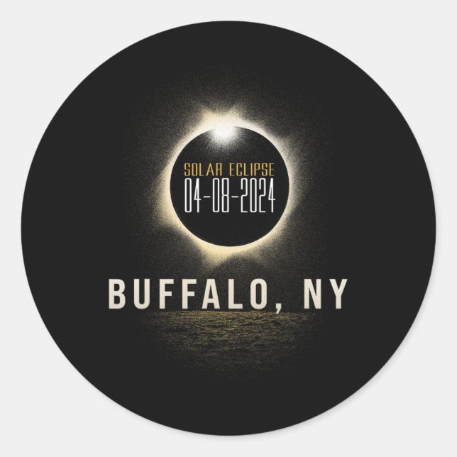 Adesivo Eclipse Solar Total 2024 Buffalo (Frente)