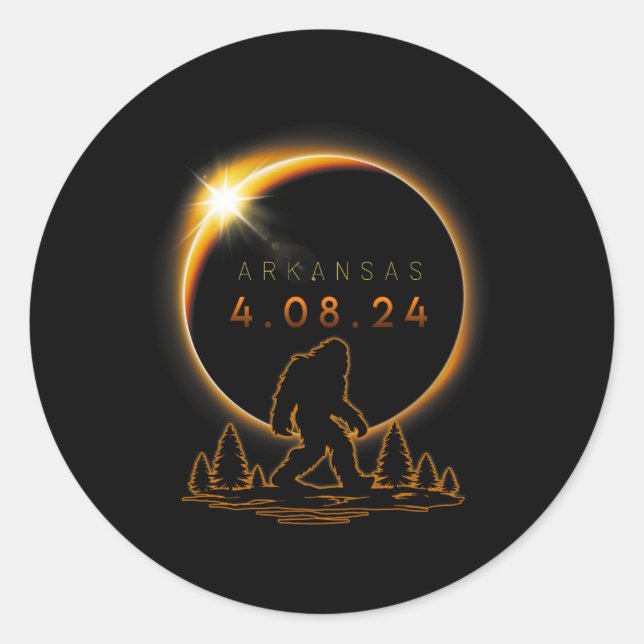 Adesivo Eclipse Solar Total 2024 Eclipse Solar Pé-Grande (Frente)