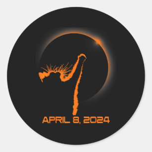 Adesivo Eclipse Solar Total 2024 Eclipse Solar Vestido de