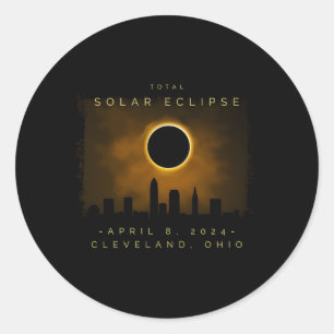 Adesivo Eclipse Solar Total 2024 Em Cleveland