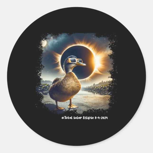 Adesivo Eclipse Solar Total 2024 Homem de Gles de Duck Div (Frente)