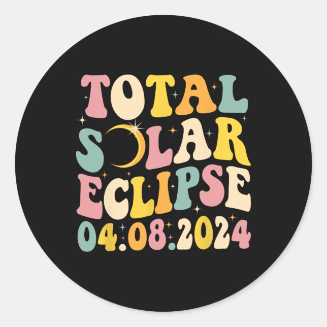 Adesivo Eclipse Solar Total 2024 Homens Vertro Solares com (Frente)