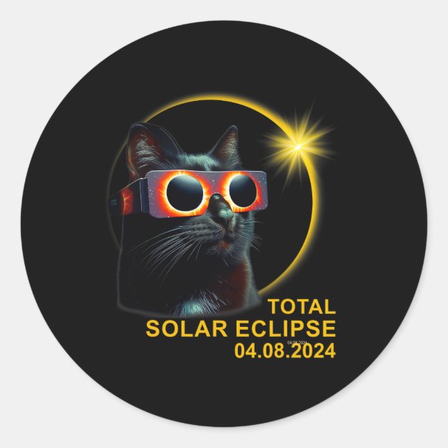 Adesivo Eclipse Solar Total 2024 Kids De Eclipse Solar Cut (Frente)