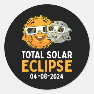 Adesivo Eclipse Solar Total 2024 Óculos Diversão Sun Moon 