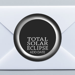Adesivo Eclipse Solar Total - 2024 ou data personalizada