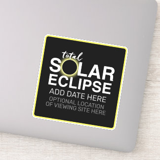 Adesivo Eclipse Solar Total - 2024 ou data personalizada