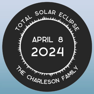 Adesivo Eclipse Solar Total 2024 Personalizado