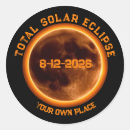 Adesivo Eclipse Solar Total 2026