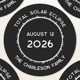 Adesivo Eclipse Solar Total 2026 Personalizado