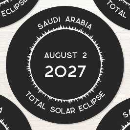 Adesivo Eclipse Solar Total 2027 Arábia Saudita