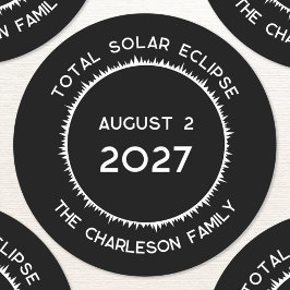 Adesivo Eclipse Solar Total 2027 Personalizado