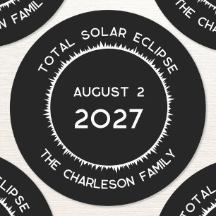 Adesivo Eclipse Solar Total 2027 Personalizado