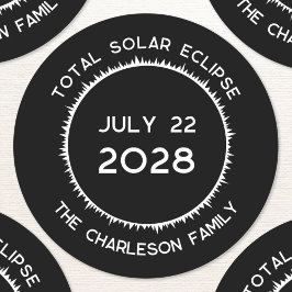 Adesivo Eclipse Solar Total 2028 Personalizado