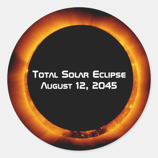 Adesivo Eclipse Solar Total 2045 (Frente)