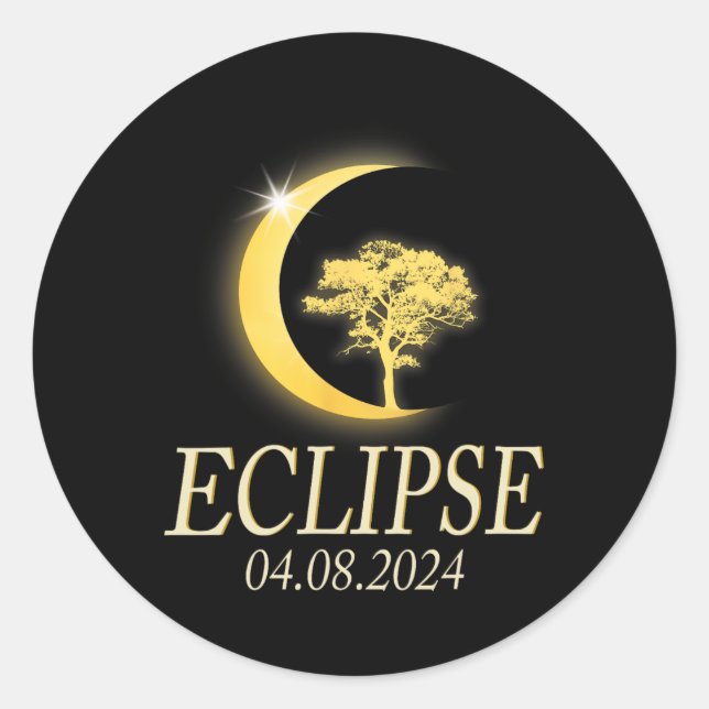 Adesivo Eclipse Solar Total 8 de abril de 2024 Eclipse (Frente)