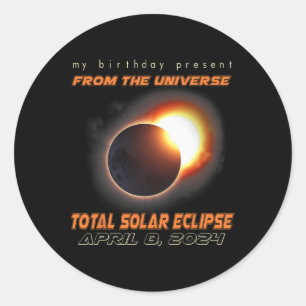 Adesivo Eclipse Solar Total Abr 8 2024 Aniversário