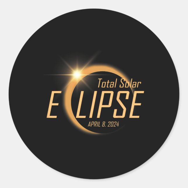 Adesivo Eclipse Solar Total abril 8 2024 Astronom Totality (Frente)
