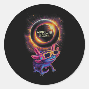 Adesivo Eclipse Solar Total Camisetas 2024 Axolotl Em Astr