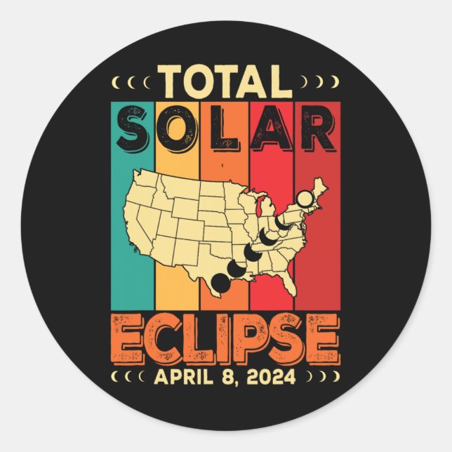 Adesivo Eclipse Solar Total de 2024 abril (Frente)