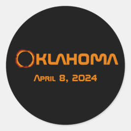 Adesivo Eclipse Solar Total de 2024 de Oklahoma