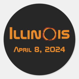 Adesivo Eclipse Solar Total de 2024 Illinois