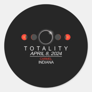 Adesivo Eclipse Solar Total de Indiana 2024
